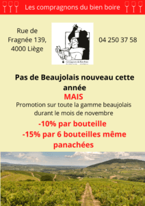 Lire la suite à propos de l’article Promotion mois de novembre – Beaujolais