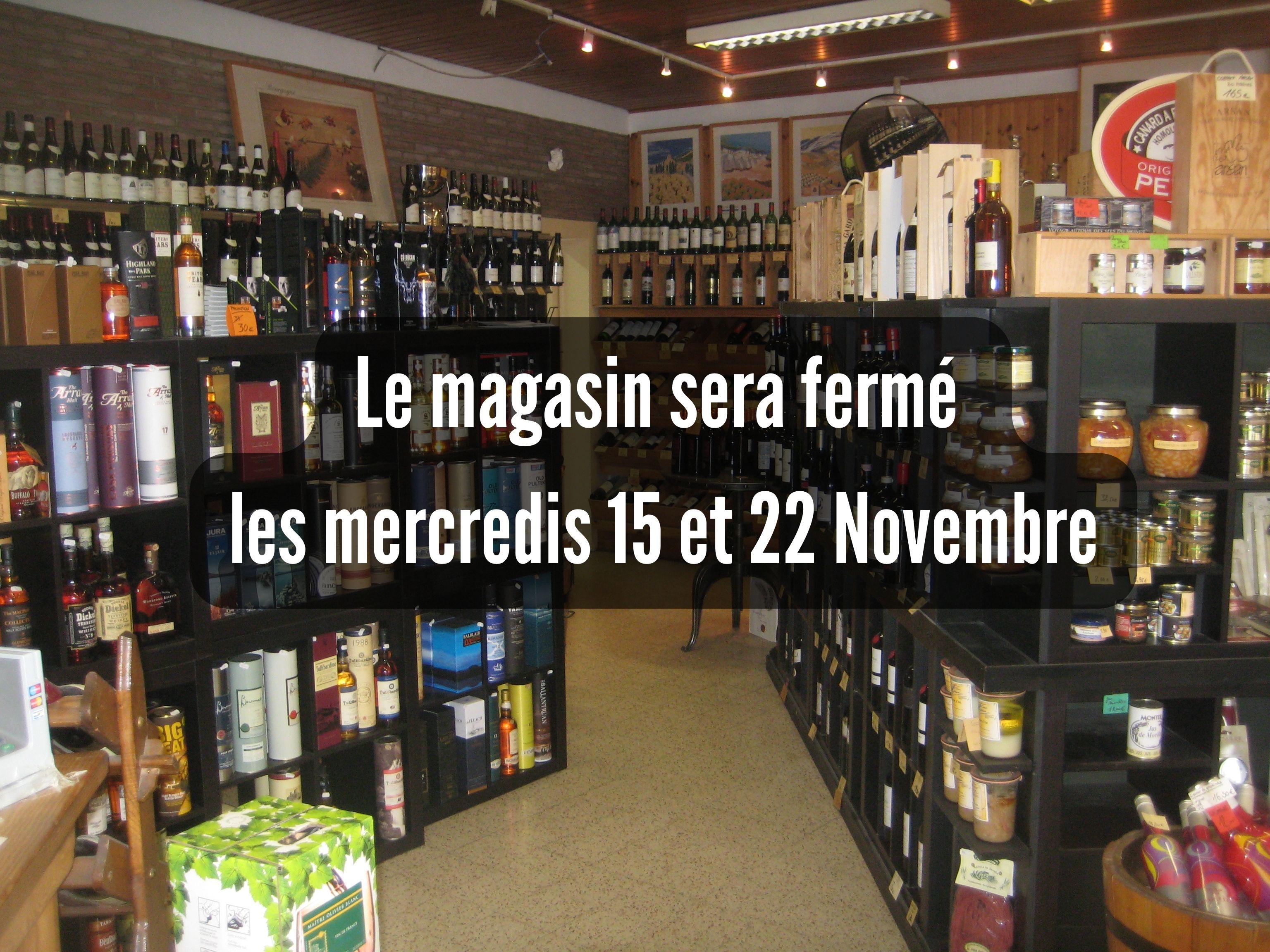 You are currently viewing Magasin fermé les mercredis 15 et 22 Novembre